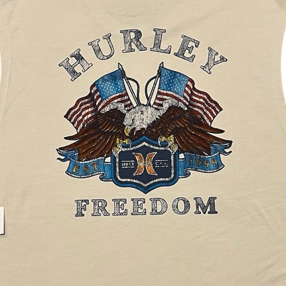 Hurley Men's Khaki Cream Tan Everyday Tank Top Tee Size: - Picture 4 of 7